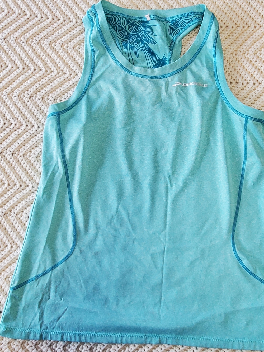 Brooks Teal Racerback Distance Running Tank